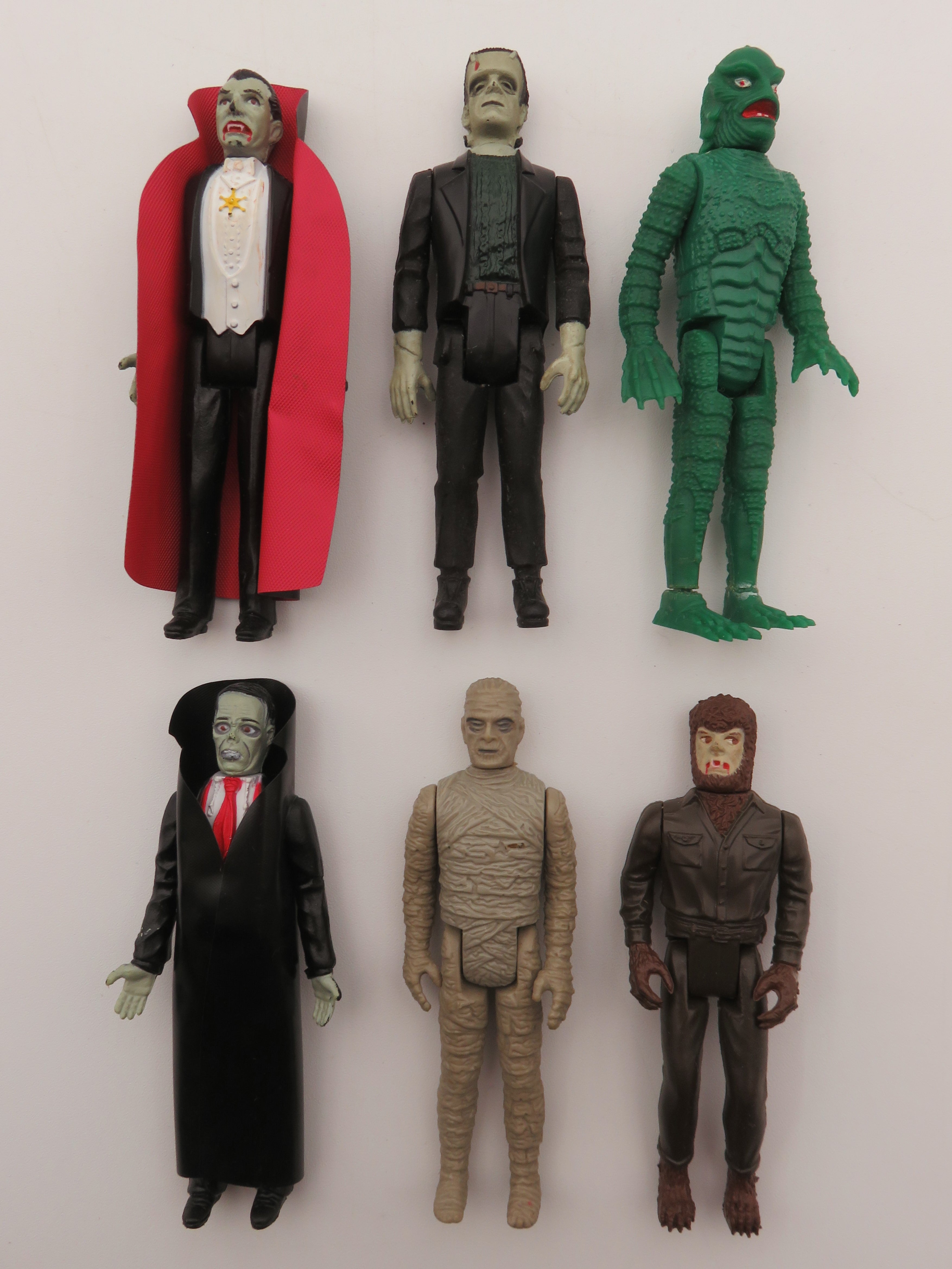 UNIVERSAL MONSTERS Mini Monster Play Case & Action Figures - Remco Toys Inc. (1980) GID Vintage Toy